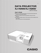 Casio XJ-H2650 User manual