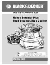 Black & Decker Handy Steamer Plus HS90 User manual