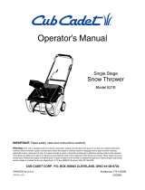 Cub Cadet 521E User manual