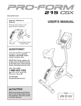 ProForm 905 Zlt Treadmill User manual