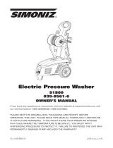 Simoniz High Pressure Washer User manual