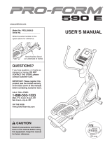 NordicTrack PFEL57908.0 User manual