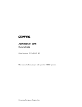 Compaq AlphaServer ES45 1B Owner's manual