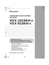 Pioneer vsx-1019ah Owner's manual
