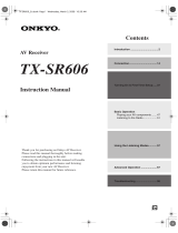 ONKYO TX-SR606 Owner's manual