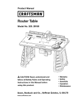 Craftsman 28180 - Fixed-Base Router/Table Combo User manual