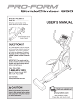 Pro-Form StrideClimber 650 User manual