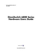 Alcatel-Lucent OmniSwitch 6800 Series User guide