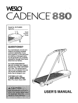 Weslo CADENCE 880 User manual