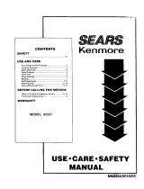 Sears KENMORE 93331 User manual