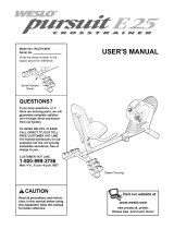 Weslo PURSUIT E25 User manual