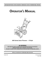 MTD 600-Series L Style Owner's manual