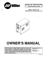 Miller ARC PAK 350 FOR CBI Owner's manual