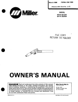 Miller MTTF-2512W Owner's manual