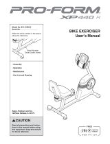 Pro-Form 425 Zlx Bike User manual