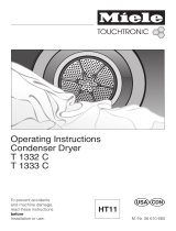 Miele T 1332C  CONDENSER DRYER - OPERATING Owner's manual