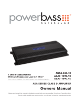 PowerBass ASA3 Owner's manual