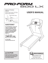 Pro-Form TREADMILL PFTL81405.0 User manual