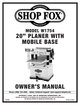 Woodstock SHOP FOX W1754 User manual