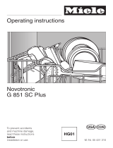 Miele NOVOTRONIC G 851 SC PLUS Owner's manual