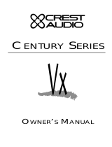 Crest Audio CENTURY SERIES GTX User manual