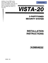 ADEMCO Vista-20 Installation Instructions Manual