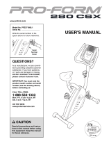 Pro-Form 280 Csx Bike User manual