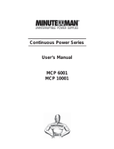 Minuteman MCP 6001 User manual