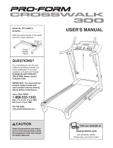 Pro-Form 410 trainer User manual