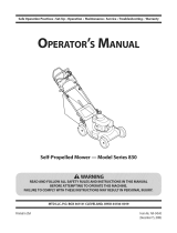 MTD Series 830 Owner's manual