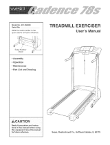 Weslo Cadence 78s Treadmill User manual
