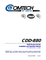 Comtech EF Data CDD-880 Operating instructions