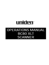 Uniden BC80XLT Owner's manual