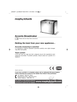 Morphy Richards ACCENTS BREADMAKER Operating instructions