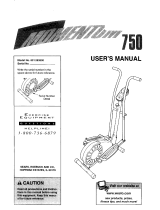 Weslo Momentum 750 User manual
