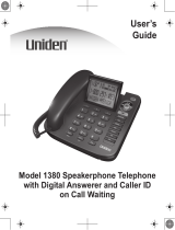 Uniden 1380 User manual