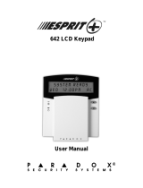 PARADOX Esprit+ 642 LCD Keypad User manual