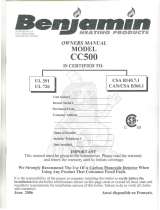 Benjamin Heating products CC500 Owner's manual