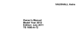 Vauxhall Astra 2011 Owner's manual