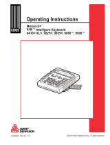 Avery Dennison 9860 Operating instructions
