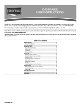 Maytag MGR7662WQ - 30" Ing Gas Range Owner's manual