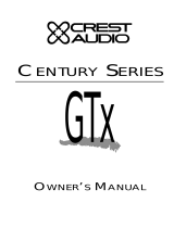 Crest Audio CENTURY GTX User manual