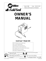 Miller Gold Seal Model 420 Owner's manual