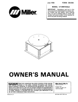 Miller TURNTABLE 5 Owner's manual