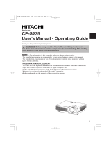 Hitachi CP-S235 User manual