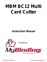 MBM MBM BC12 Card Cutter User manual