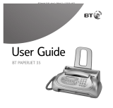 British Telecommunications (BT) BT PaperJet 35 User manual