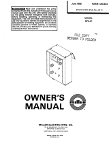Miller RPC-IP Owner's manual