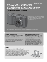 Ricoh Caplio GX100 VF KIT User manual