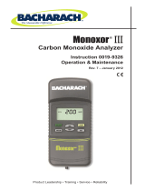 Bacharach Monoxor III User manual